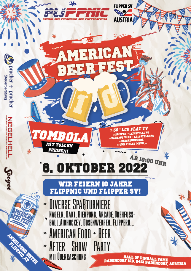 10 Jahres Jubiläum der Vereine FLIPPNIC und Flipper-SV